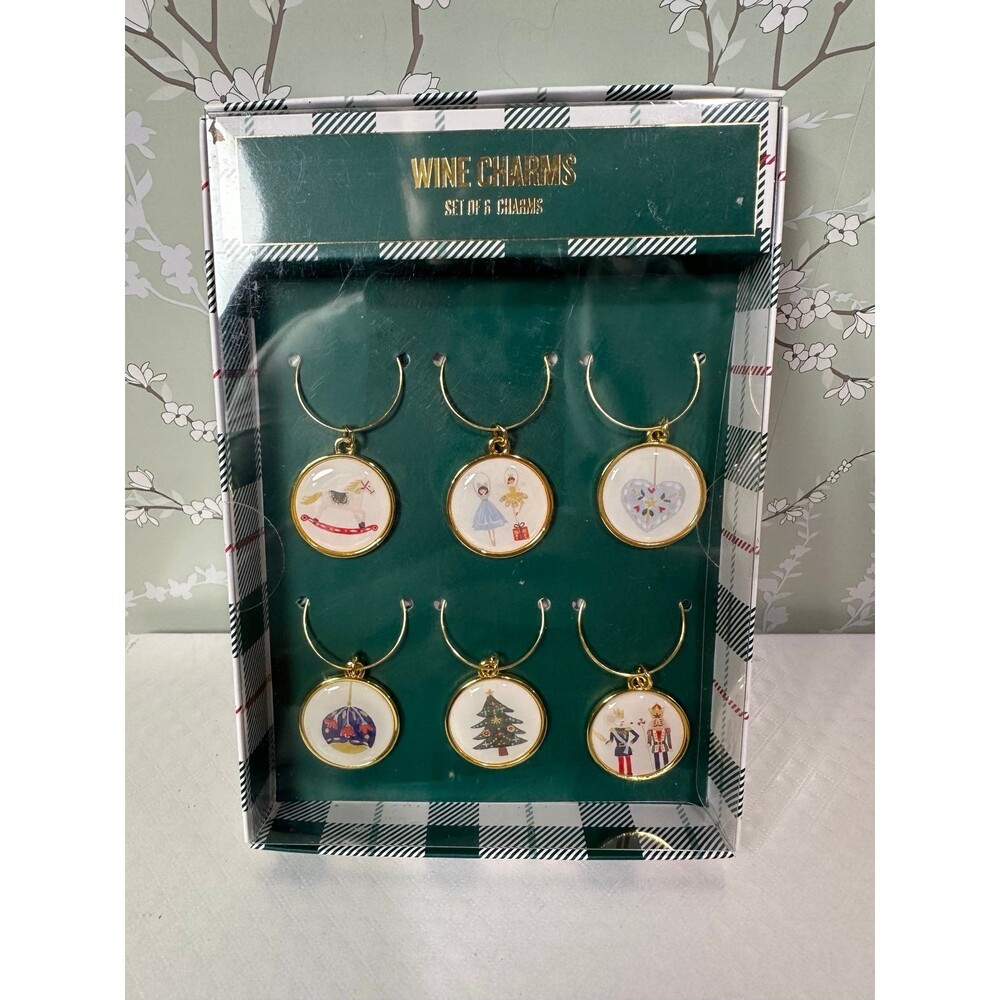 Oliver Smith & Co Christmas Wine Charms Nutcracker Ballet Set of 6 NIB